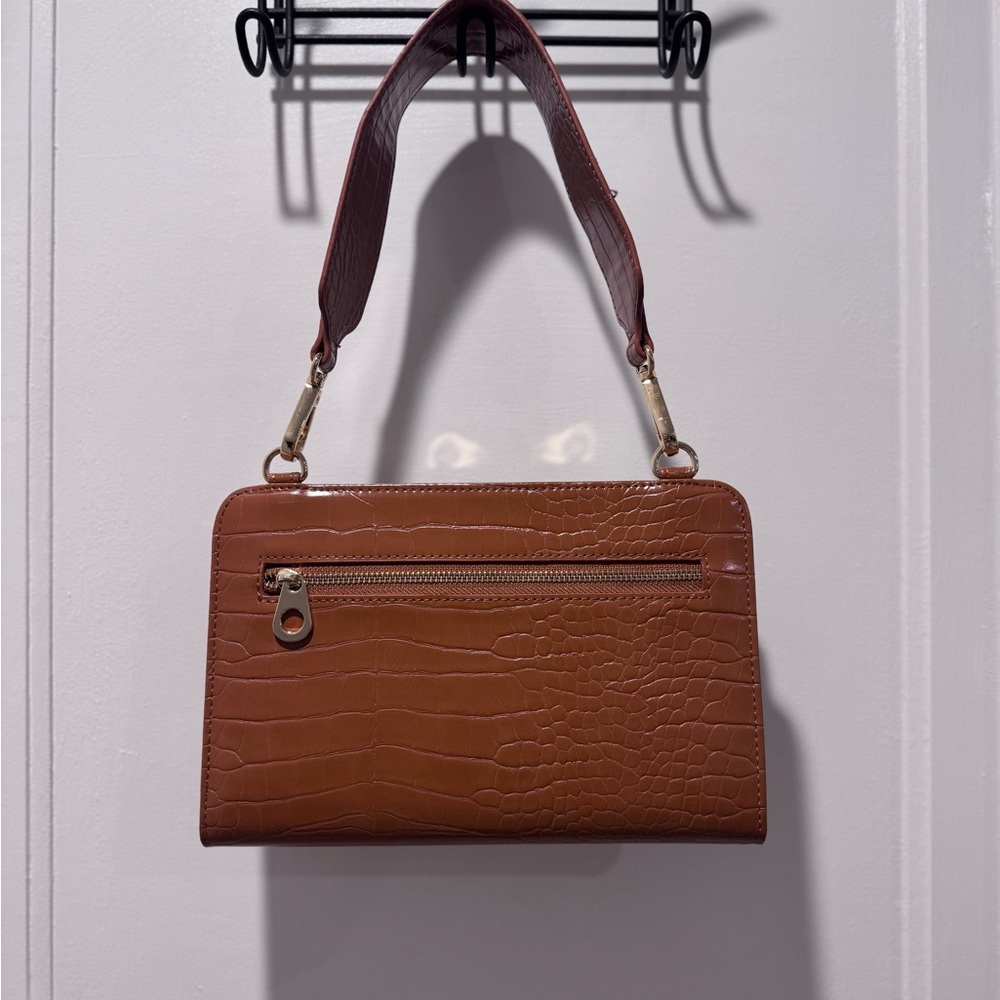 Calpak Tan Croc-Embossed Clutch - Picture 3 of 10